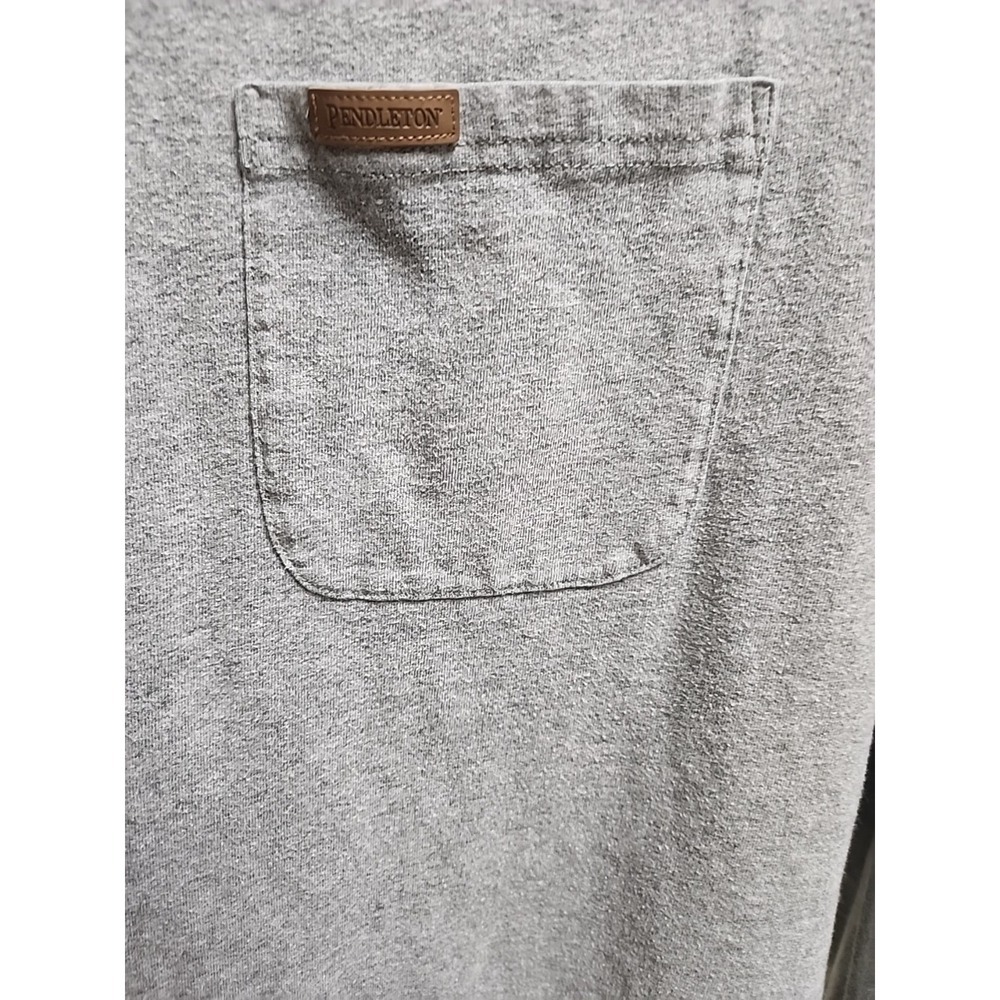 Pendleton Grey Long Sleeve Pullover Size Medium - image 3